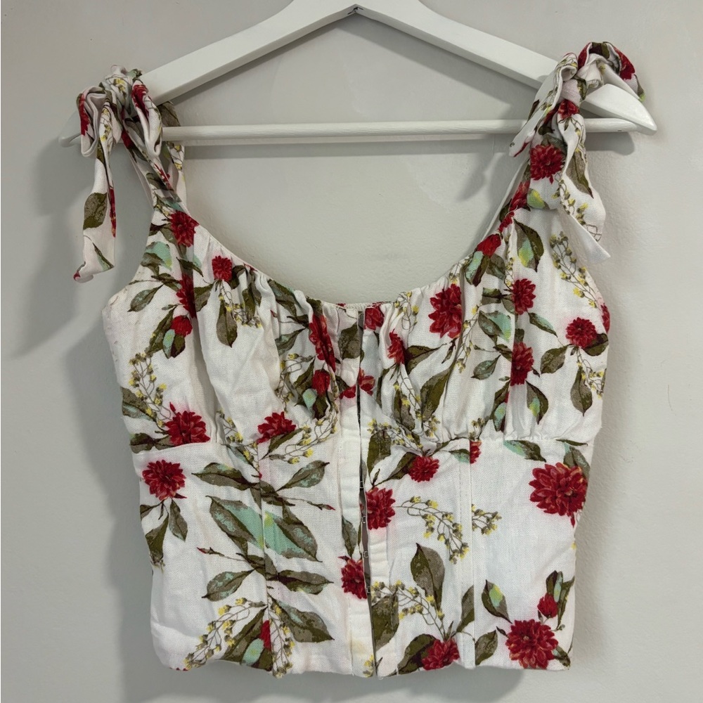 Eri + All red floral corset